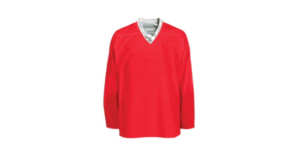 Pearsox Polyester 2 in 1 Reversible Ice Hockey Jersey for Men with Pull On Closure - Thick, Breathable, Quick Dry Fit High Strength Material Scarlet