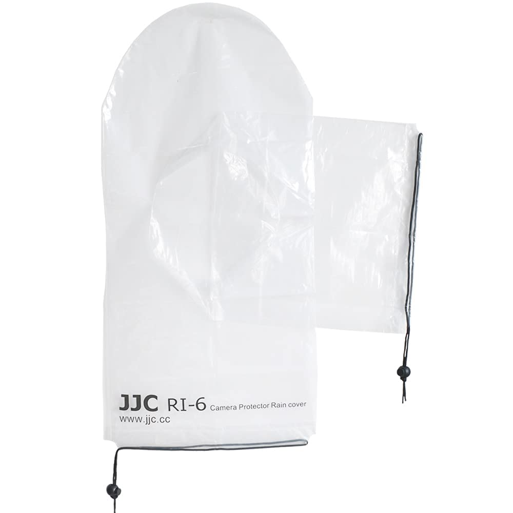 JJC Housse de Pluie étanche pour Appareil Photo Canon Nikon Sony DSLR avec Objectif jusqu'à 18" de Long 7" de Large, Protecteur de Manteau de Pluie pour Flash Externe de Chaussure Chaude (2 pièces)