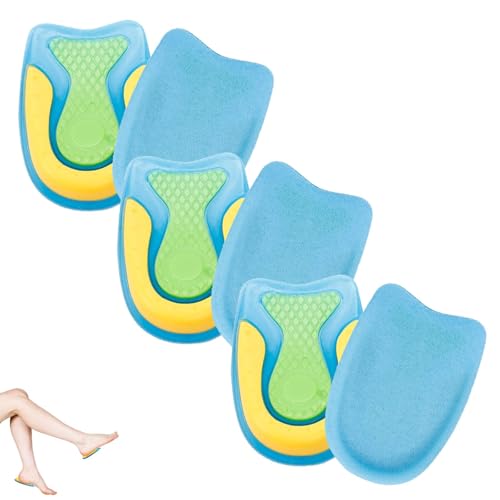 3 Pairs of Gel Heel Cushion Pads Plantar Fasciitis Support Achilles Tendonitis Relief Heel Protectors for Daily Walking Running and Sports Activities