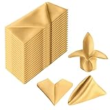 20 Pieces Napkins 20 x 20 Inches Square Satin Napkins Soft Dinner Napkin with Hemmed Edges Washable...