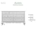 Evolur Aurora Dresser for Bedroom, Baby Dresser Organizer with 7 Spacious Drawers, Nursery Dresser with Crystal Knobs, and Queen Anne Style Feet