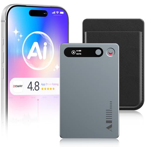 MECHEN Enregistreur Vocal IA, 64 Go Dictaphone Enregistreur Numérique, Transcription en 81 Langues et Résumé IA, Contrôle par App, Cloud illimité, pour...