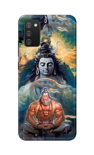 Image of PRINTFIDAA Printed Hard Back Cover Case for Samsung Galaxy M02s | Samsung A02s | Samsung F02s | Samsung A03s Back Cover (Lord Shiva and Hanuma) -112
