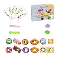 Toddler Lacing Toy - Fine Motor Skills Game - Fine Motor Skills Fruit Veggie Lacing Toy for Boys Girls Toddler Kids Classroom Home Travel Car Road Trip