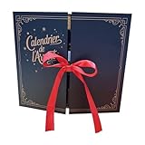 Wsymxuo クリスマスDIYアドベントカレンダーカウントダウンギフトボックス詰め替え可能なホリデーデコレーション