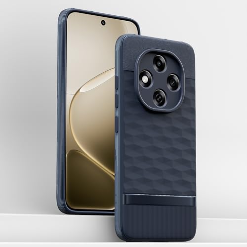 Image of Pikkme Back Cover for Oppo F31 Pro 5G Camera Protection 3D Hexa Cube Design Silicone Protective Bumper Case (Blue)