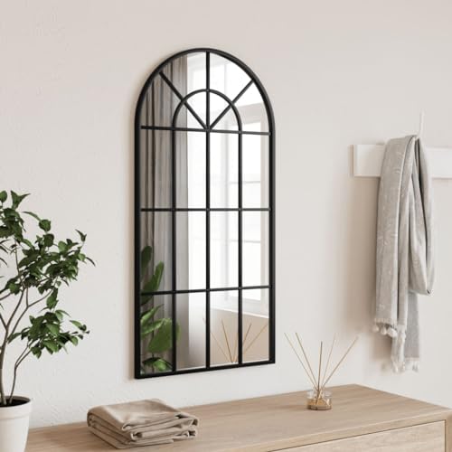 Générique Miroir Mural Noir 40x80 cm Arche Fer,Miroirs,358625