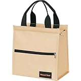 [WOOOOF WOOF] ランチバッグ 保冷バッグ お弁当バッグ 大容量 弁当箱 袋 フロントジッパーポケット 持ち手つき 内側断熱 軽量 耐久性 男女兼用 通勤 通学