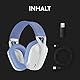 Logitech G435 LIGHTSPEED Kabelloses Bluetooth-Gaming-Headset, Leichte Over-Ear-Kopfhörer, Integrierte Mikrofone, 18h Akku, Kompatibel mit Dolby Atmos, PC, PS4, PS5, Handy, Nintendo Switch - Weiß