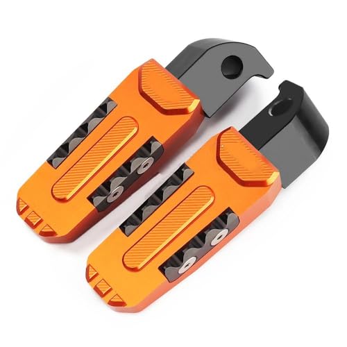 バイク ステップペダル XMAX300用 XMAX用 300用 XMAX250用 2017用 2018用 2019用 2020用 2021用 バイク用 リアフットペグ レスト パッセンジャーフットレスト(オレンジ)