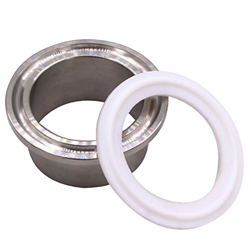Dernord Ptfe (Teflon) Tri-Clamp Gasket O-Ring - 1.5 Inch Style Fits Od 50.5Mm Sanitary Pipe Weld Ferrule (Pack Of 2) #TOP1