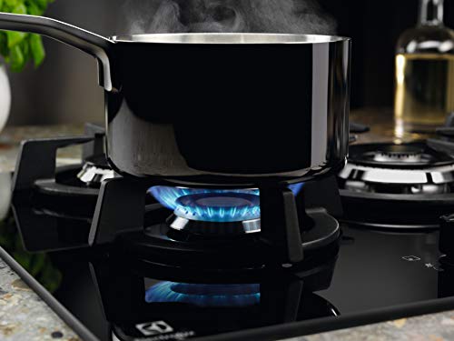 Electrolux Piano Cottura Gas EGG64272K Serie 600 Gas on Glass 60cm da Incasso, 4 Fuochi, Bruciatore Rapido, Bruciatore Wok, Precisa Regolazione della Fiamma, Sicurezza Sicurgas, 590x520cm, Nero - immagine 3