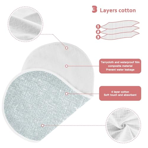 Silver Glitter Texture Muslin Baby Burp Cloths, 22x11 Inch Soft Absorbent Cotton Burping Rags Baby Washcloths for Newborn Boys Girls, 1 Pack3