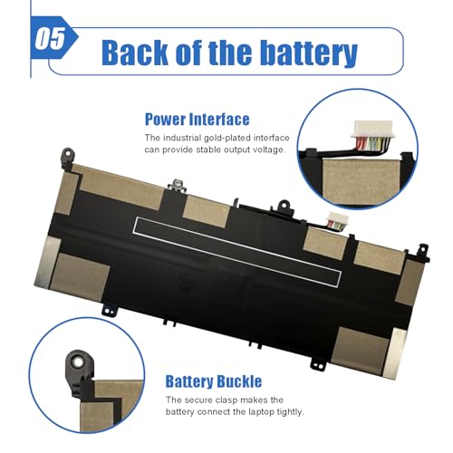 Image of 50.97Wh DK04XL Laptop Battery Replacement for HP Chromebook x360 13c Series Enterprise Elite C1030 Series L93531-2C1 HSTNN-DB9W DK04050XL 7.7V 6290mAh