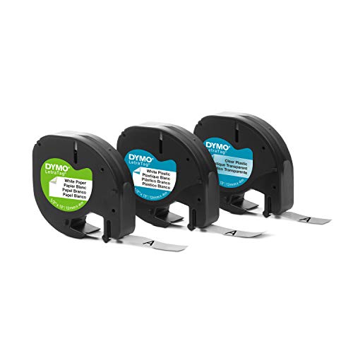 DYMO LT Labels Variety Pack 1/2-Inch x 13-Foot Rolls Black Print 3 Rolls for LetraTag Label Makers - image 3