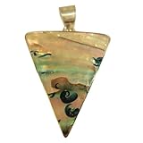  Chic-Net Pendentif en forme de triangle en nacre d\'abalone - En argent sterling 925 - Unisexe