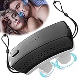 Anti-Snoring Device,Electronic Snore Stopper,Quick Results and Easy to Use, Portable & Waterproof, Specially Provided for People with Sleep Problems,Black