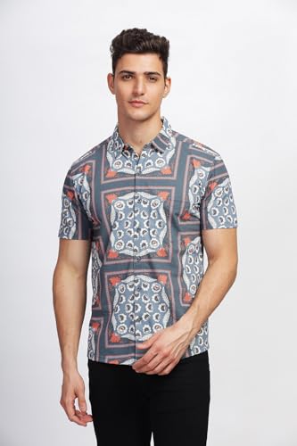 Image of BULLMER Trendy Regular Fit Printed Causal Shirt for Men - Pack of 1