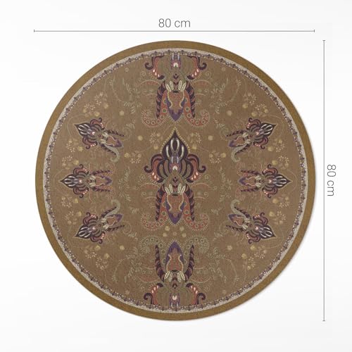 Tapis vinyle rond ø80 cm maison déco durable et élégant