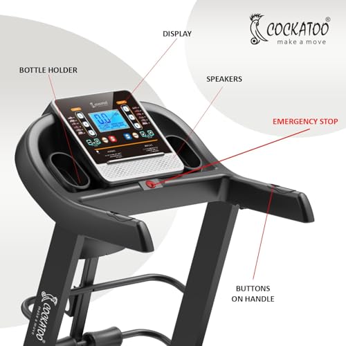 Image of Cockatoo SmartRun A8 6HP Peak Auto Incline Treadmill for Home Foldable with Massager, Noiseless Motor Treadmill, Speed16 Km /Hr, Max Weight130 Kg