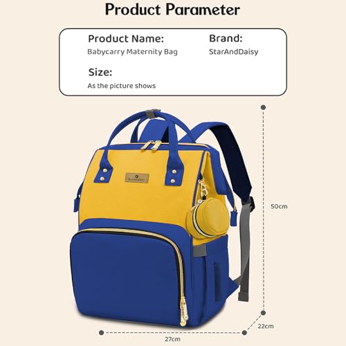Image of StarAndDaisy Diaper Bag for Mothers for Travel /Maternity Bag with 16 Multi-Purpose Pockets with Quick Access Diaper & Mobile Pocket /Diaper Bag for Baby