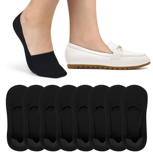 Image of No Show Socks for Women Thin Ice Silk Non-Slip Loafer Footies Socks