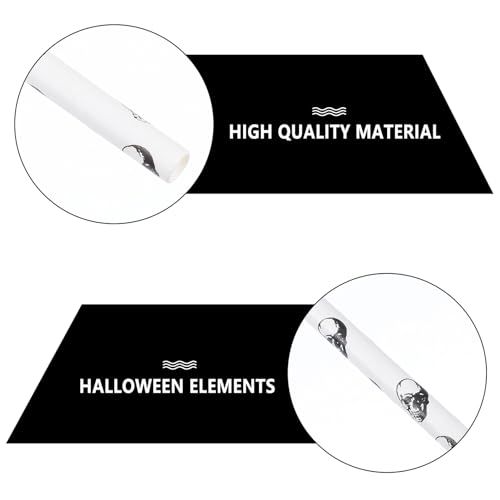 Pitillos de papel degradable calavera Halloween 100 pcs miniatura 7