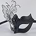 Ubauta Masquerade Mask For Women Venetian Mask/Halloween/Party/Ball Prom/Mardi Gras/Wedding/Wall Decoration (Black Butterfly)