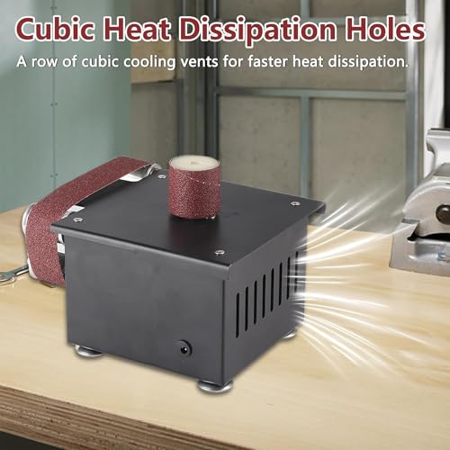 Ponceuse électrique d'établi mini machine 3 en 1 anti vibration 7 vitesses