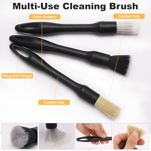 8PCS Car Detailing Kit Boar Brush 160g Reusable Gel Auto & Home Use - Image 3