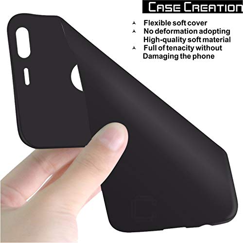 Image of Case Creation Compatible with Google Pixel Back case, Google Pixel Slim Flexible Smart Look case with 360 Camera All Angle Protection (Pure Black)