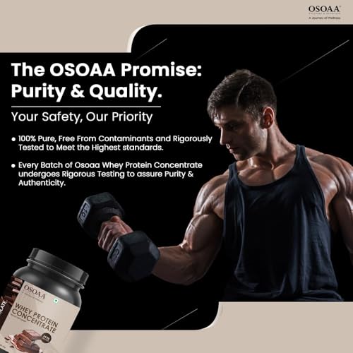Image of OSOAA Whey Protein Concentrate Powder 1kg, Triple Chocolate | 24.3g Protein Powder for Muscle Support & Recovery | 100% Authentic Protein Supplement Powder & No Adulteration