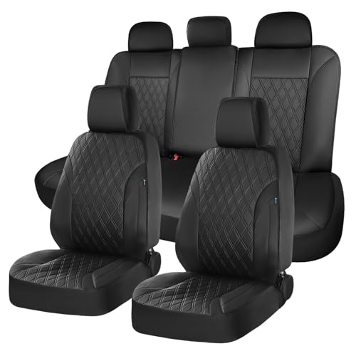 Image of FLORICH Car Seat Covers Full Set, Leather Seat Covers for Cars, Car Seat Protector Waterproof Breathable, Universal Automotive Seat Covers, Front and Rear Car Seat Cover Fit for Most Sedans SUV Truck