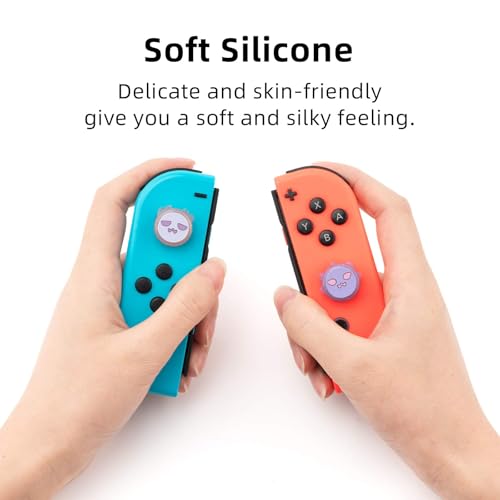 Image of GeekShare Halloween Greedy Ghost Thumb Grip Caps Soft Silicone Joystick Cover Compatible with Nintendo Switch /OLED /Switch Lite,4PCS