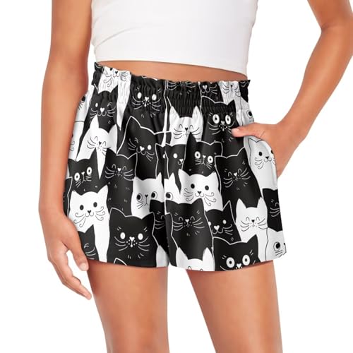 Girls Summer Shorts Size 3-16 High Waisted Athletic Flowy Shorts with Pocket