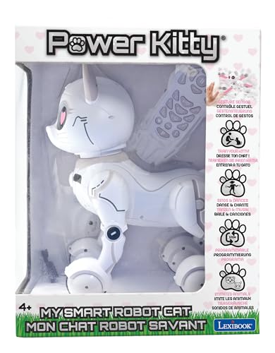 Lexibook - Power Kitty® - Gatto Robot Telecomandato, Robot Intelligente Programmabile, Luce, Suono, Bianco/Rosa - KITTY01 - 5