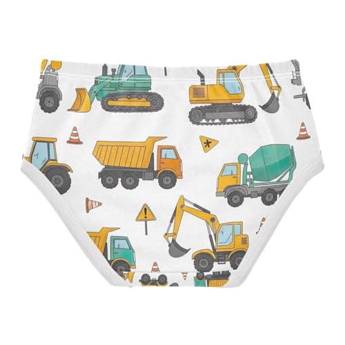 Cute Construction Vehicles Trucks Toddler Girls Underwear, Kids Underwear, 2T–8 Years2