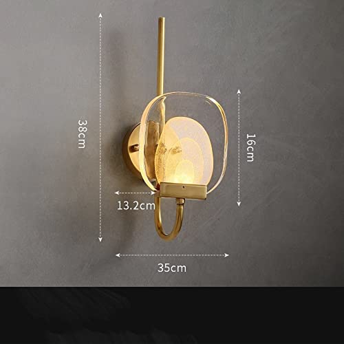 Lámpara de pared de cobre dorado y vidrio para una decoración sofisticada 4