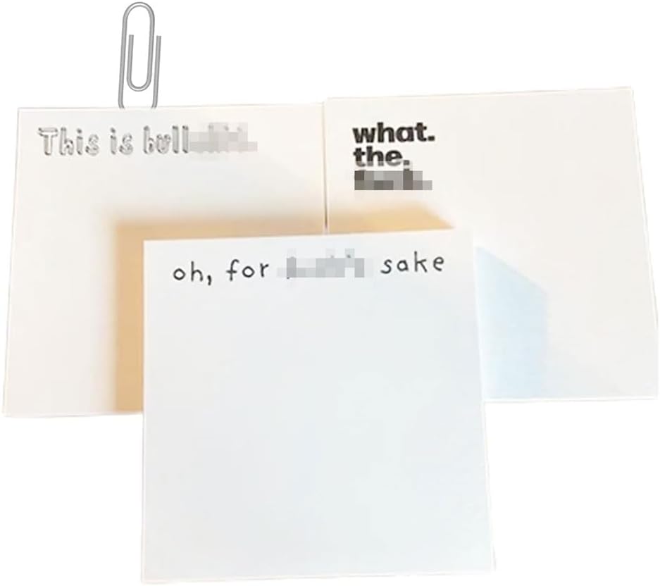 3PCS Funny Sticky Note,Novelty Memo Pads Sticky Note with