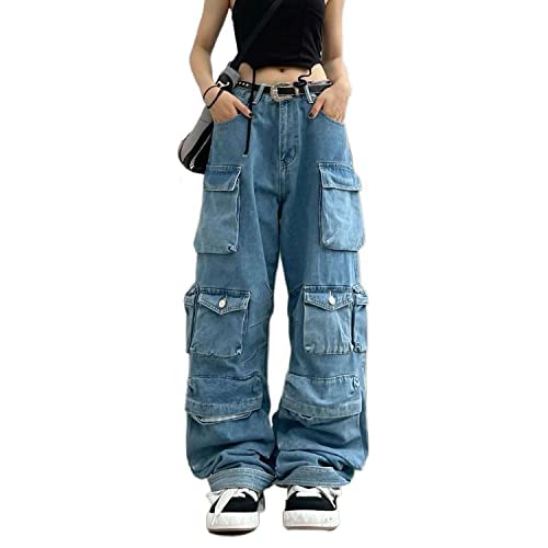 MAEHARRT Womens Jeans High Waisted Baggy Denim Pants Y2k Wide Leg Oversized Jeans Trendy Streetwear Trousers