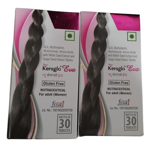 Image of SARUMAM Keraglo Eva Tablet For Women, 30Tablets (Pack Of 2-60Tablets), 90 Grams