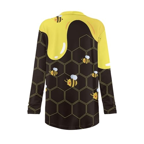 Image of Forchrinse Red Ladybug Cardigan for Women Causal Long Sleeve Open Front Cardigans Sweater Fashion 2024 Fall Coat with Pockets