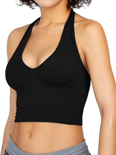 PINOVO Tank Top for Women_(Halter_Sando_A_Black & White_S) - Image 3 thumbnail
