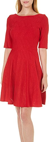 Julian Taylor Women's Elbow Sleeve Fit and Flare Solid Dress