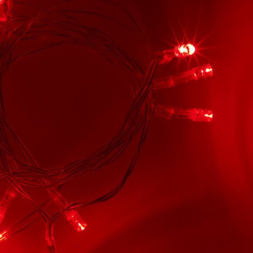 JnDee™ Battery Operated 13feet 4M 40LED Christmas Fairy Lights String. Featured with Steady On & Flash Function (Red)