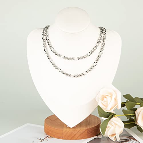 Umaokang 5 Meters Stainless Steel Chains For Jewelry Making Silver Twist Figaro Chain Cable Link With 10 Lobster Clasps 30 Jump Rings Men Hip Pop Necklace Chain Bulk Jewelry Supplies #TOP6