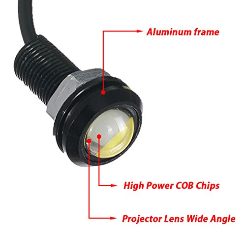 Taben 18 mm LED bianco Eagle Eye auto luce ad alta...