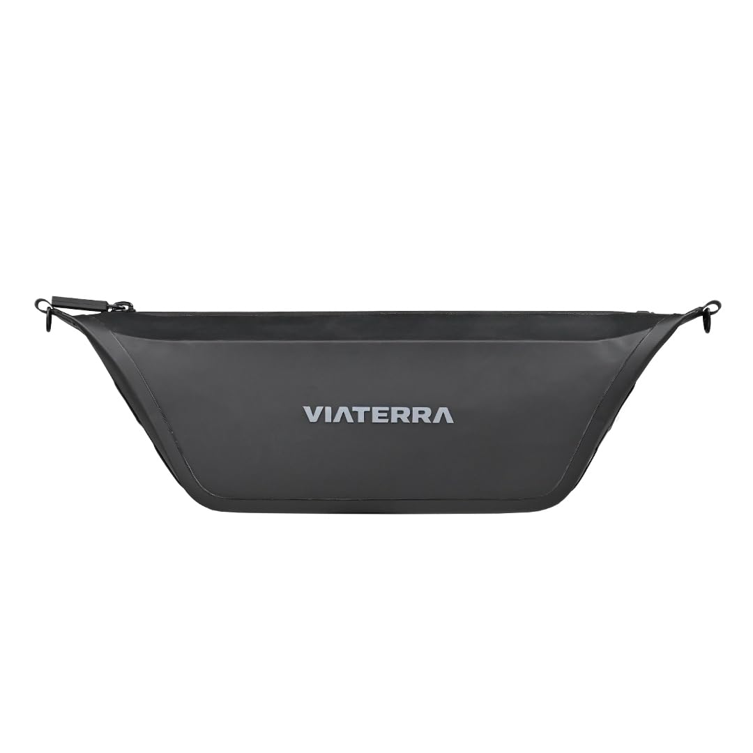 ViaTerra Sacoche de Guidon de Moto Universelle étanche 2 l | Sac étanche triple couche, sécurisé et universel, sac de rangement avant/crash bar pour transporter des objets essentiels