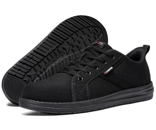 Image of LARNMERN Slip On Steel Toe Shoes Women Work Walking Sneakers Skate Hands Free Safety Tennis Shoes