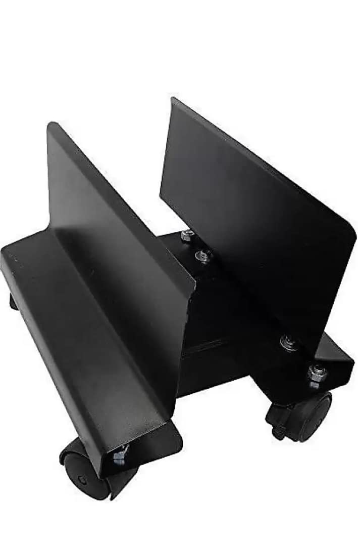 Metal CPU Trolley with Wheels, Universal Adjustable Stand of CPUs, 50kg Load Capacity, Length Adjustment & Easy Locking, 360° Swivel Castors, Powder Coated Finish